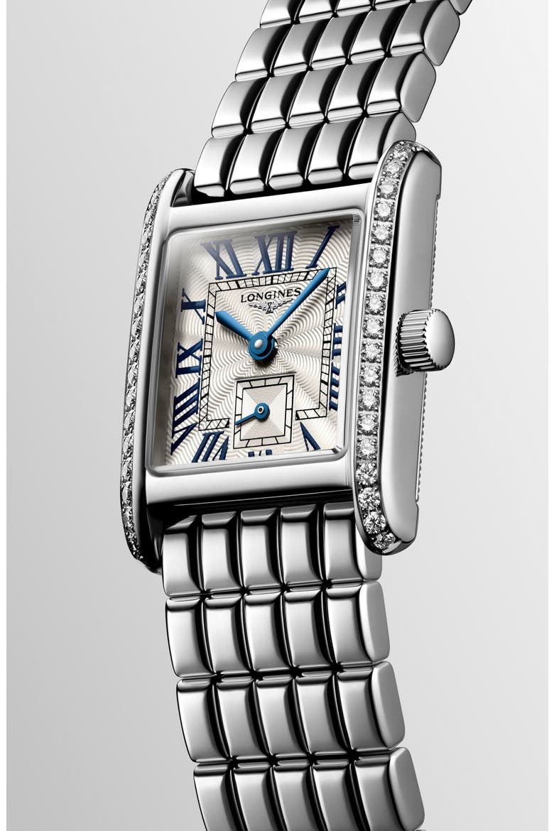 The Mini DolceVita Diamond Bracelet Watch, 29mm, Alternate, color, SILVER