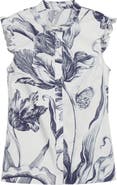 Erdem Print Sleeveless Cotton Shirt