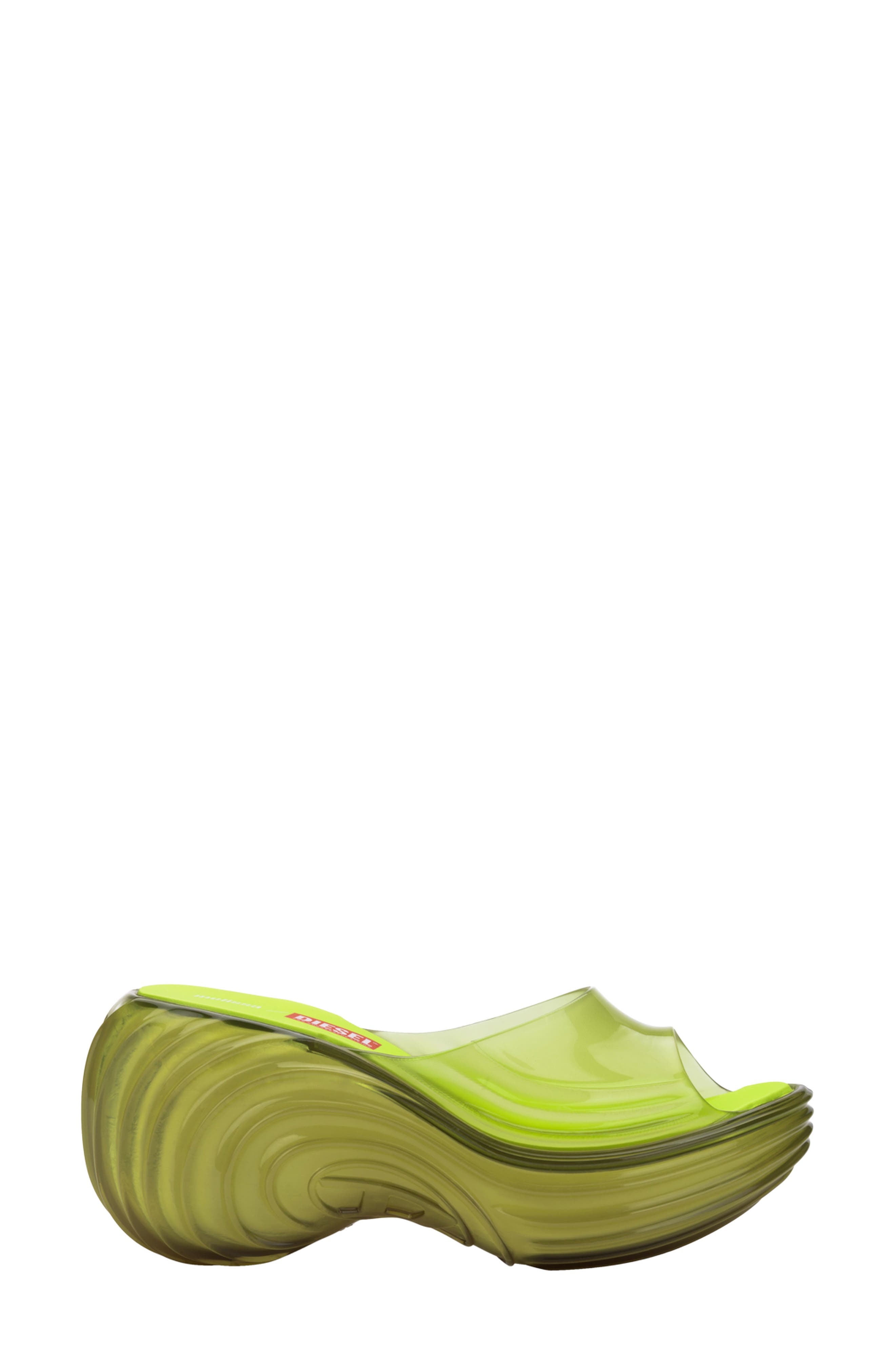 x Diesel Platform Slide Sandal, Alternate, color, TRANSPARENT YELLOW