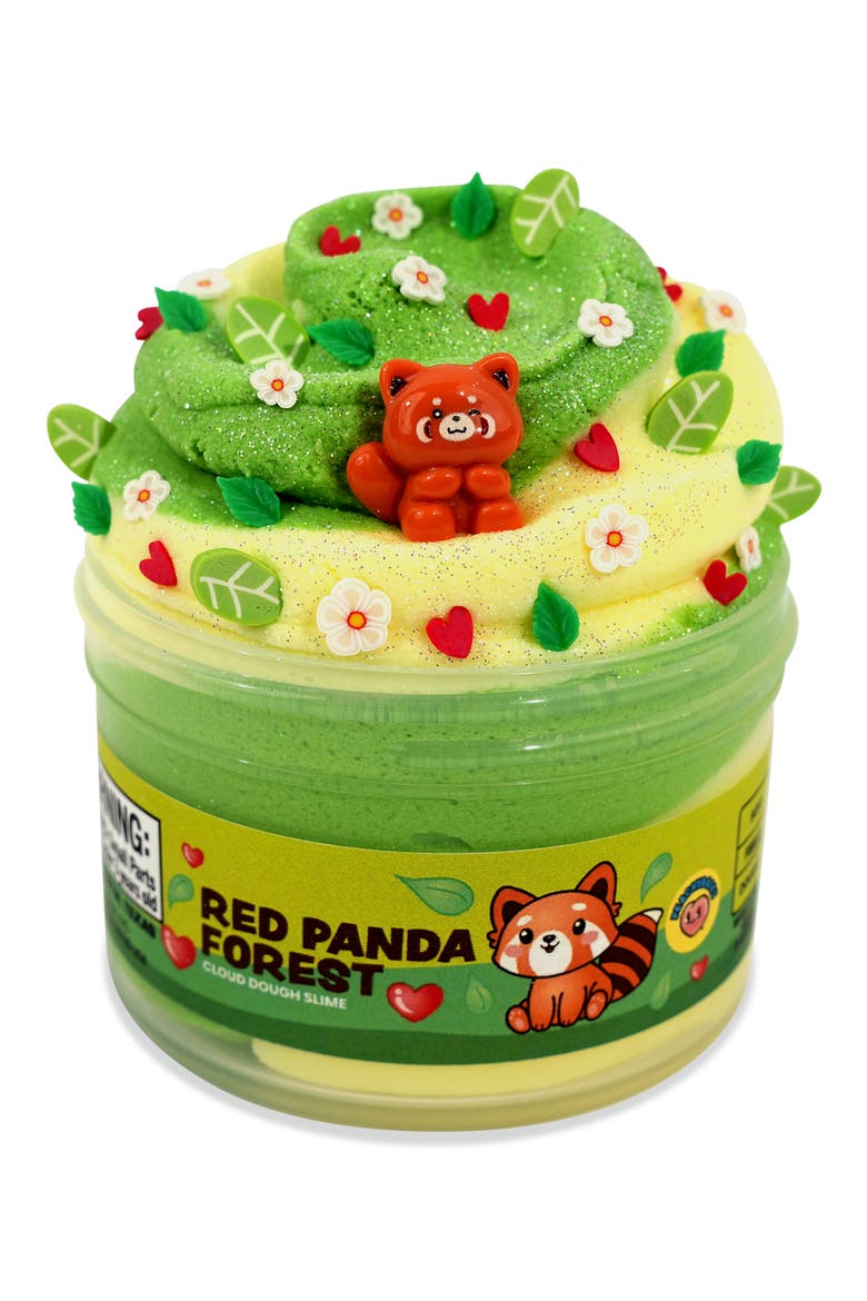 Kids' Red Panda Forest Cloud Dough Slime, Alternate, color, GREEN