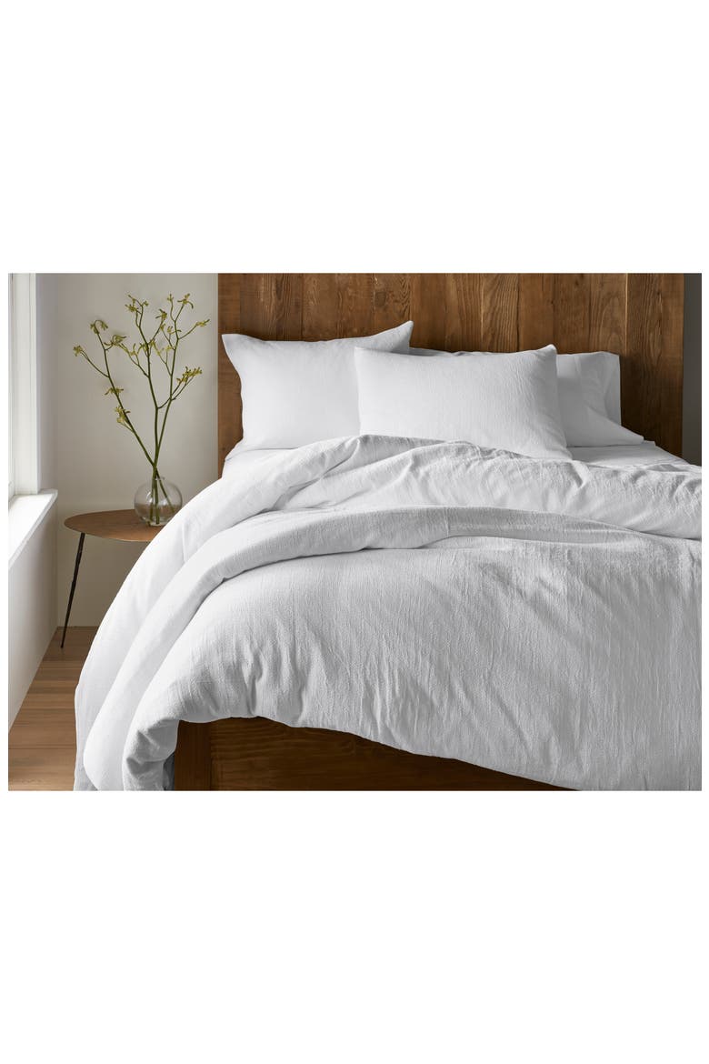 Relaxed Organic Linen Sheet Set, Main, color, ALPINE WHITE