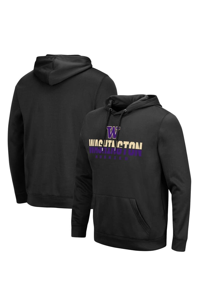 COLOSSEUM Men's Colosseum Black Washington Huskies Lantern Pullover Hoodie, Main, color, 