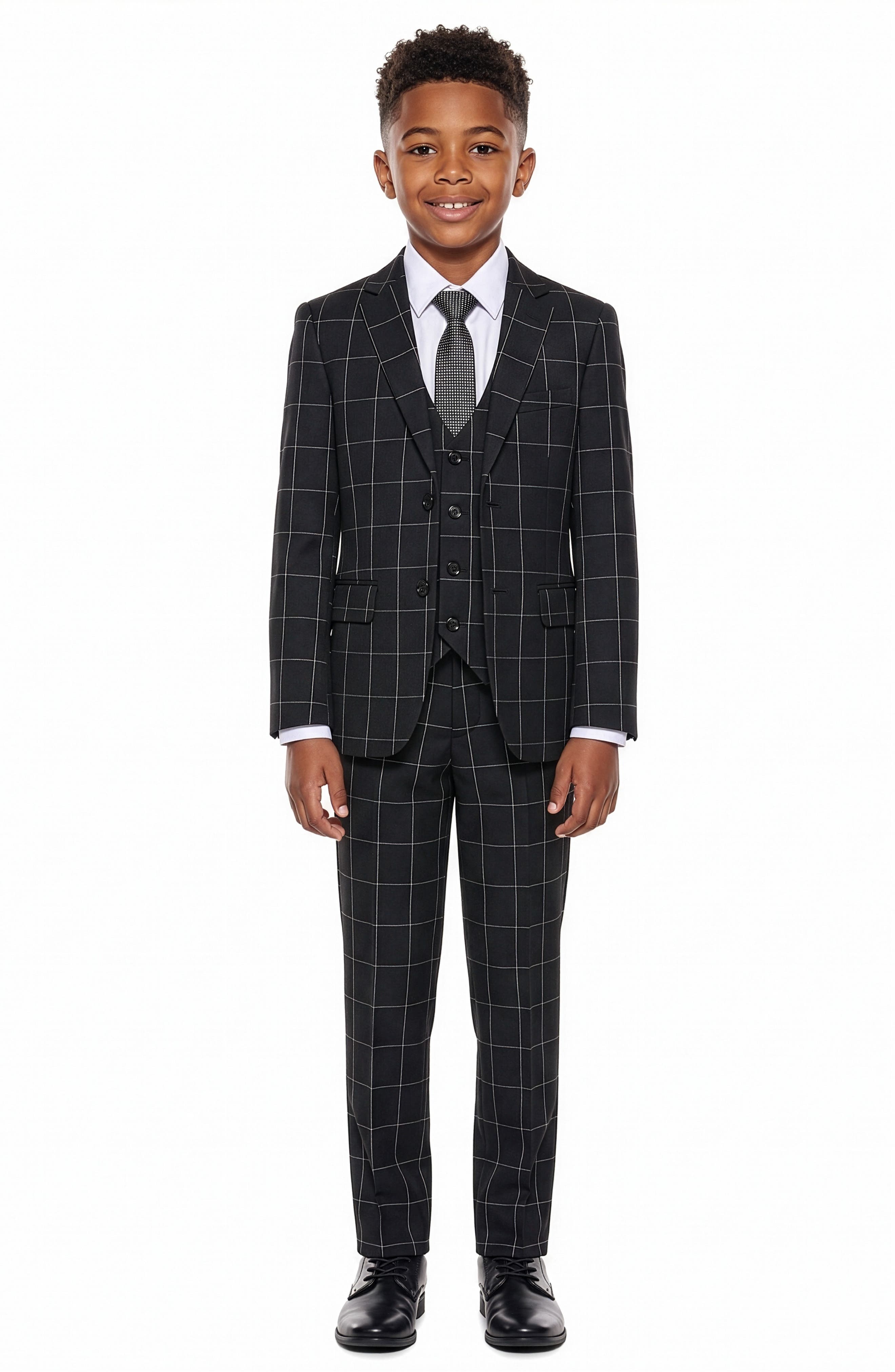 Perry Ellis Kids' Windowpane Five-Piece Suit