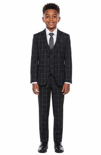 Kids' Windowpane Five-Piece Suit