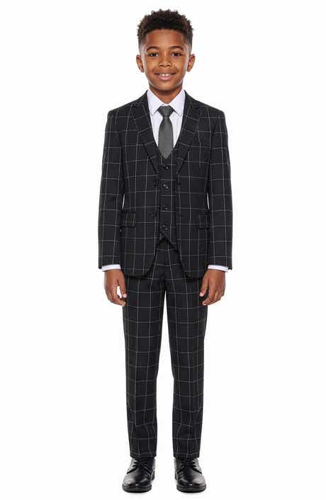 Perry Ellis Kids' Windowpane Five-Piece Suit