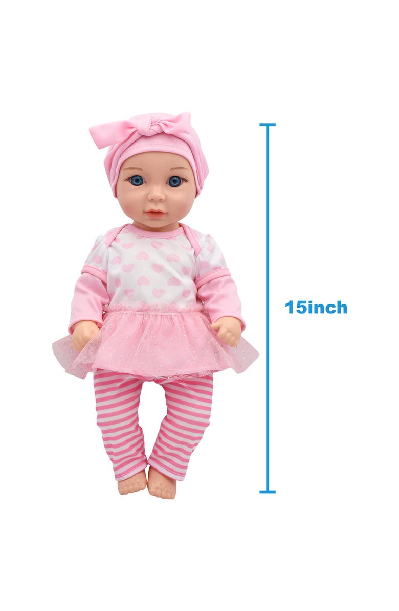 Cuddle Kids Love N' Feed Playset 15" Baby Doll, Alternate, color, Multicolored