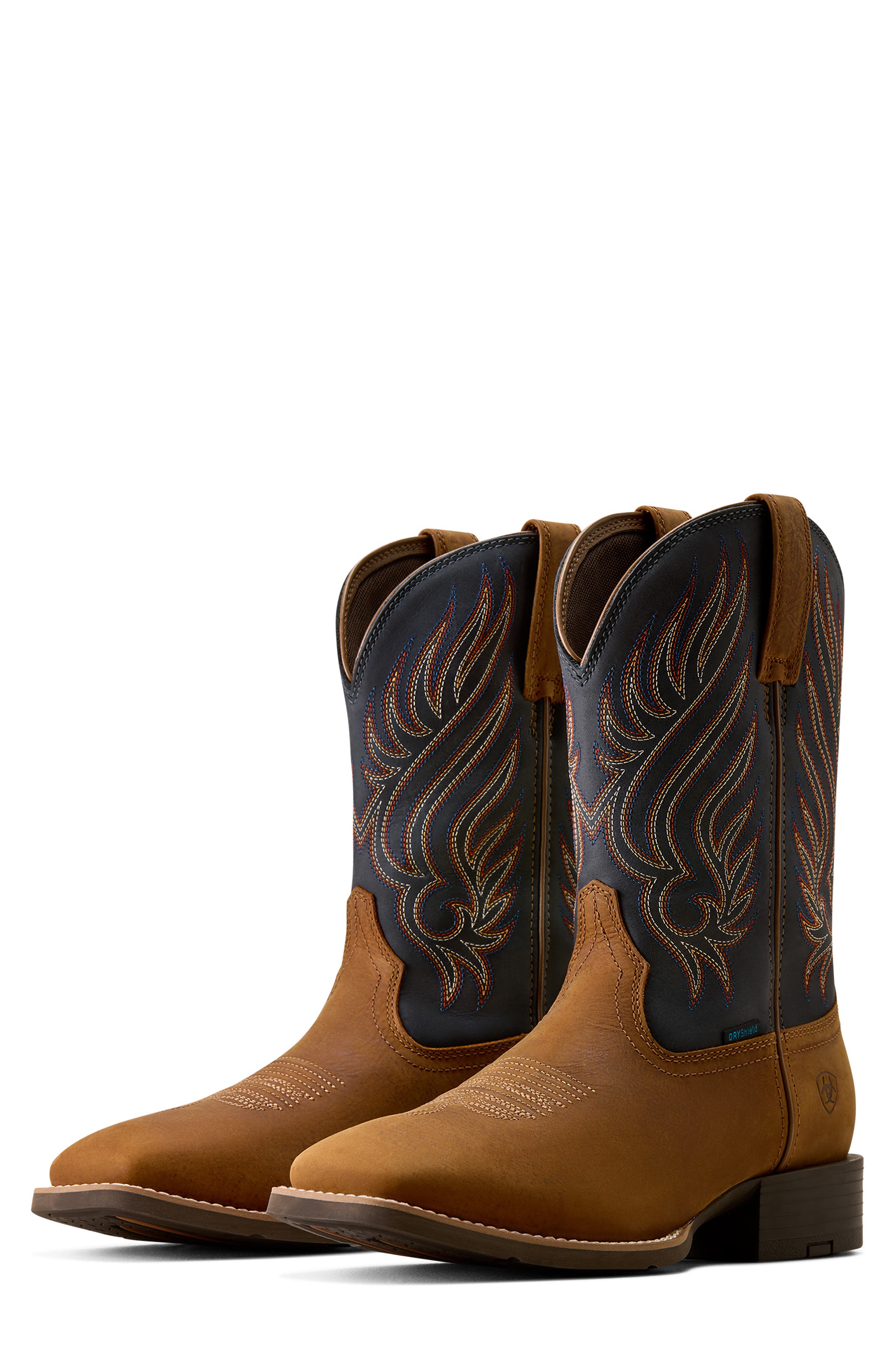 Sport Riggs Waterproof Wide Square Toe Western Boot, Alternate, color, TAN/ BARK