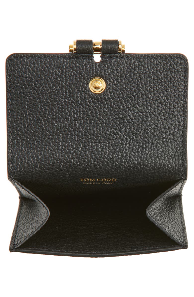 TOM FORD Tara Leather Card Wallet, Alternate, color,