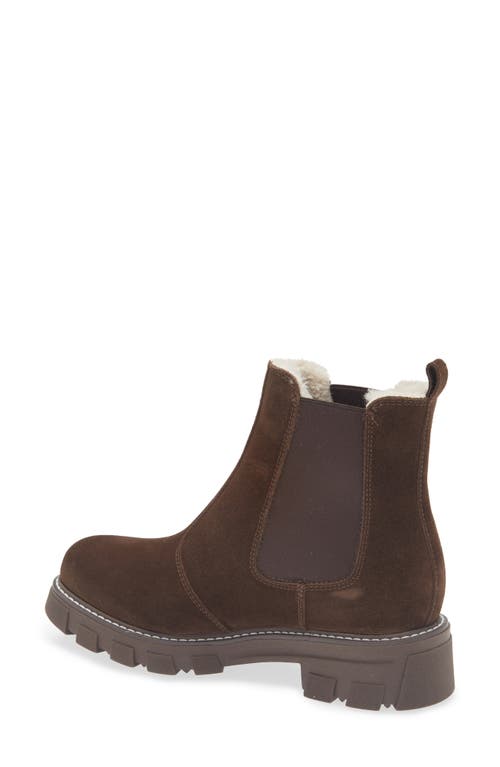 La Canadienne Dawson Faux Shearling Lined Chelsea Boot In Burgundy