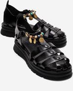 Forever & Always Shoes Solis Leather Beaded Sandal