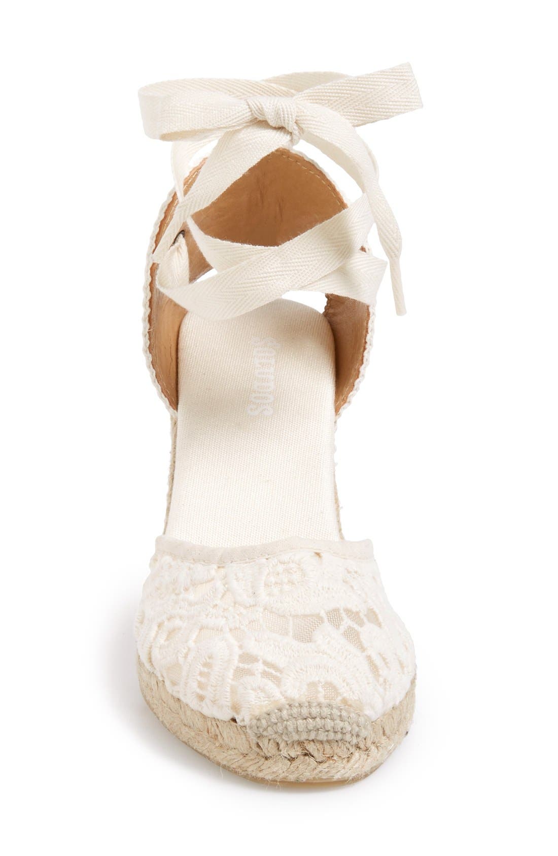 Soludos Lace Wedge Espadrille Sandal, Alternate, color, 