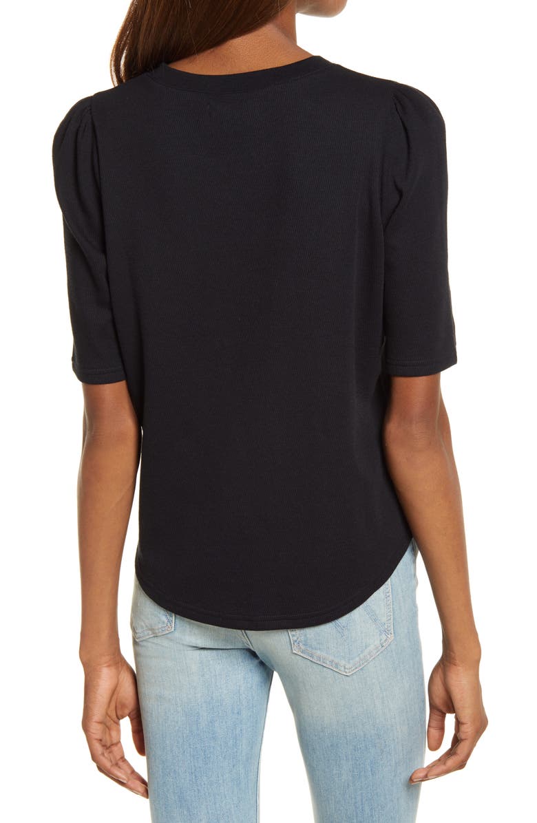 Treasure & Bond Thermal Knit Puff Sleeve Top, Alternate, color,