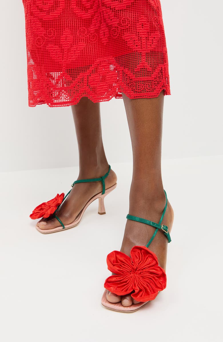 Loeffler Randall Frank Slingback Sandal, Alternate, color, Beige/ Green/ Red