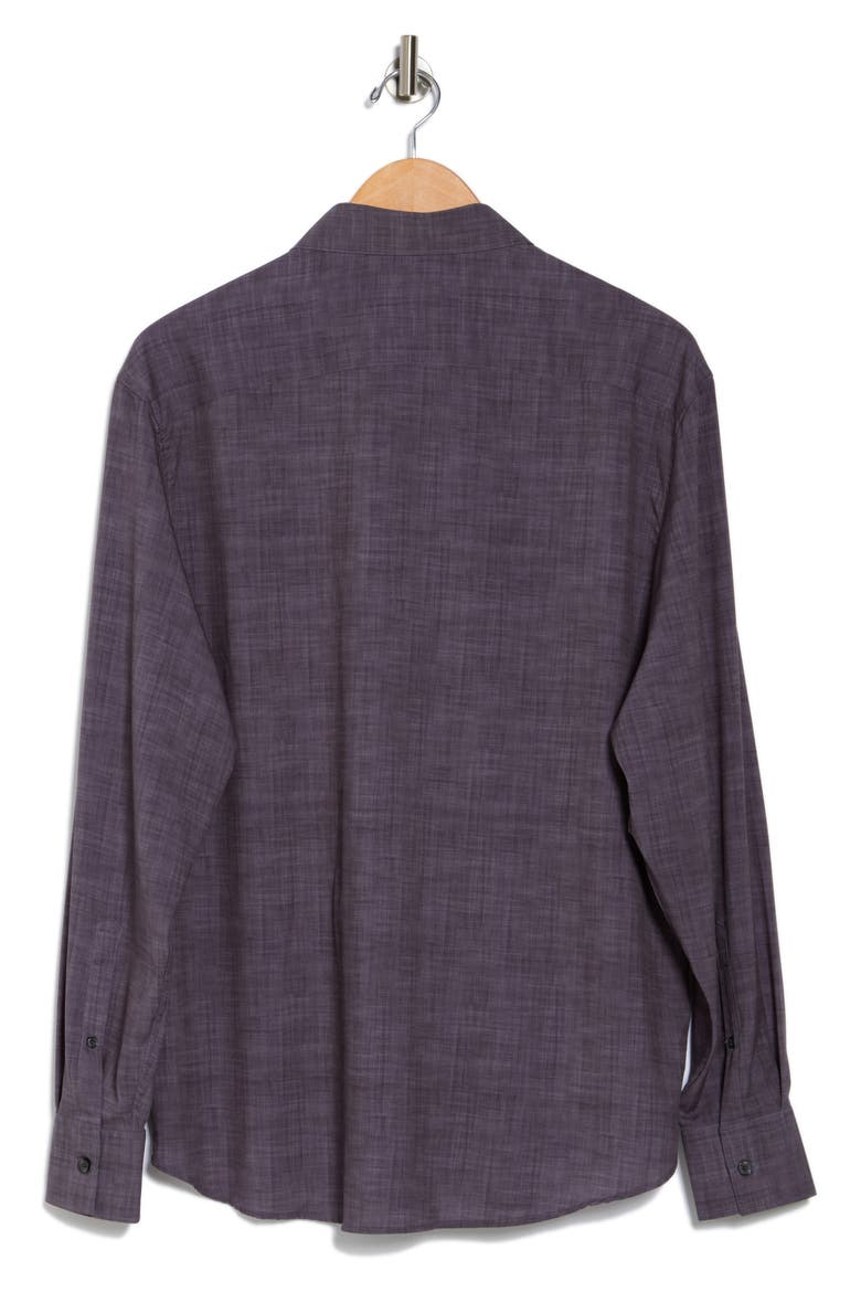 Slim Fit Stretch Chambray Button-Up Shirt, Alternate, color, CHARCOAL