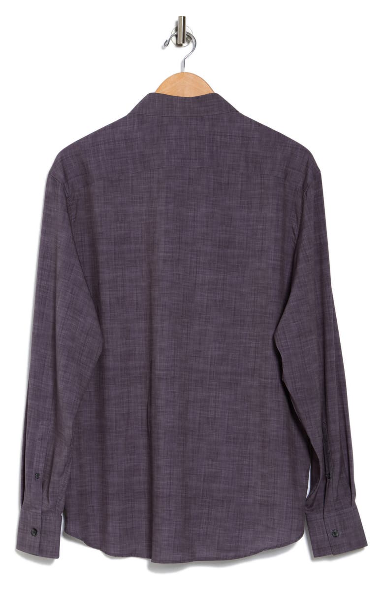 CONSTRUCT Slim Fit Stretch Chambray Button-Up Shirt, Alternate, color, Charcoal