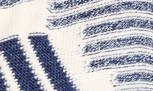 Nic + Zoe Nic+zoe Pattern Play Button Front Cardigan In Indigo Multi