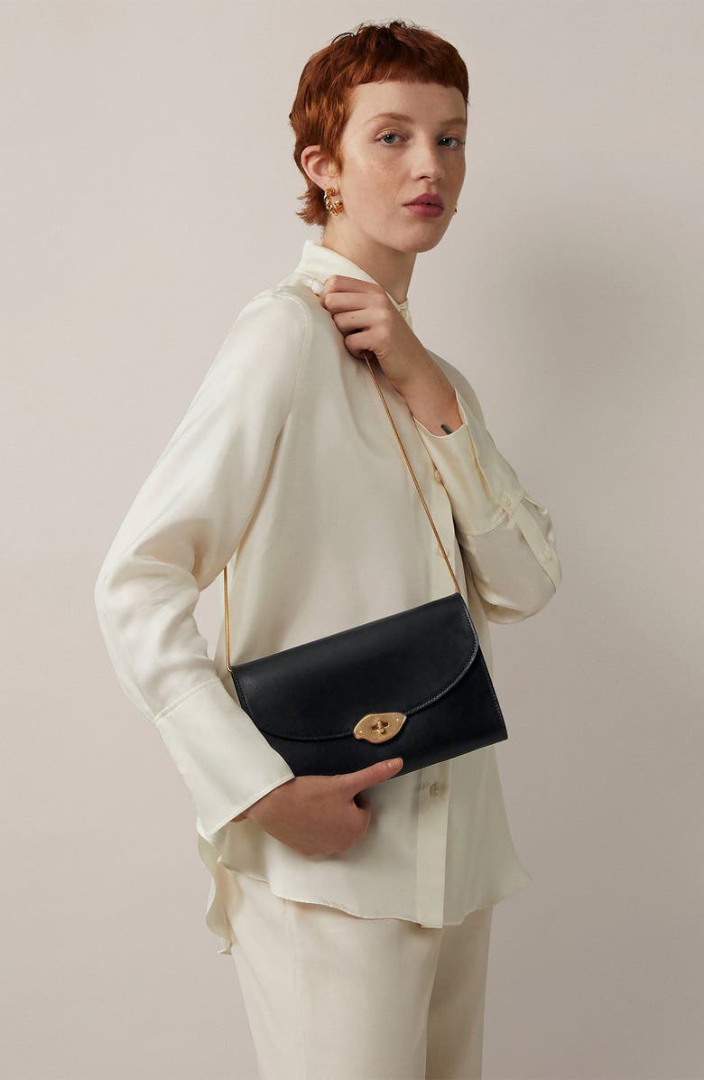 Mulberry Lana High Gloss Leather Clutch, Alternate, color,