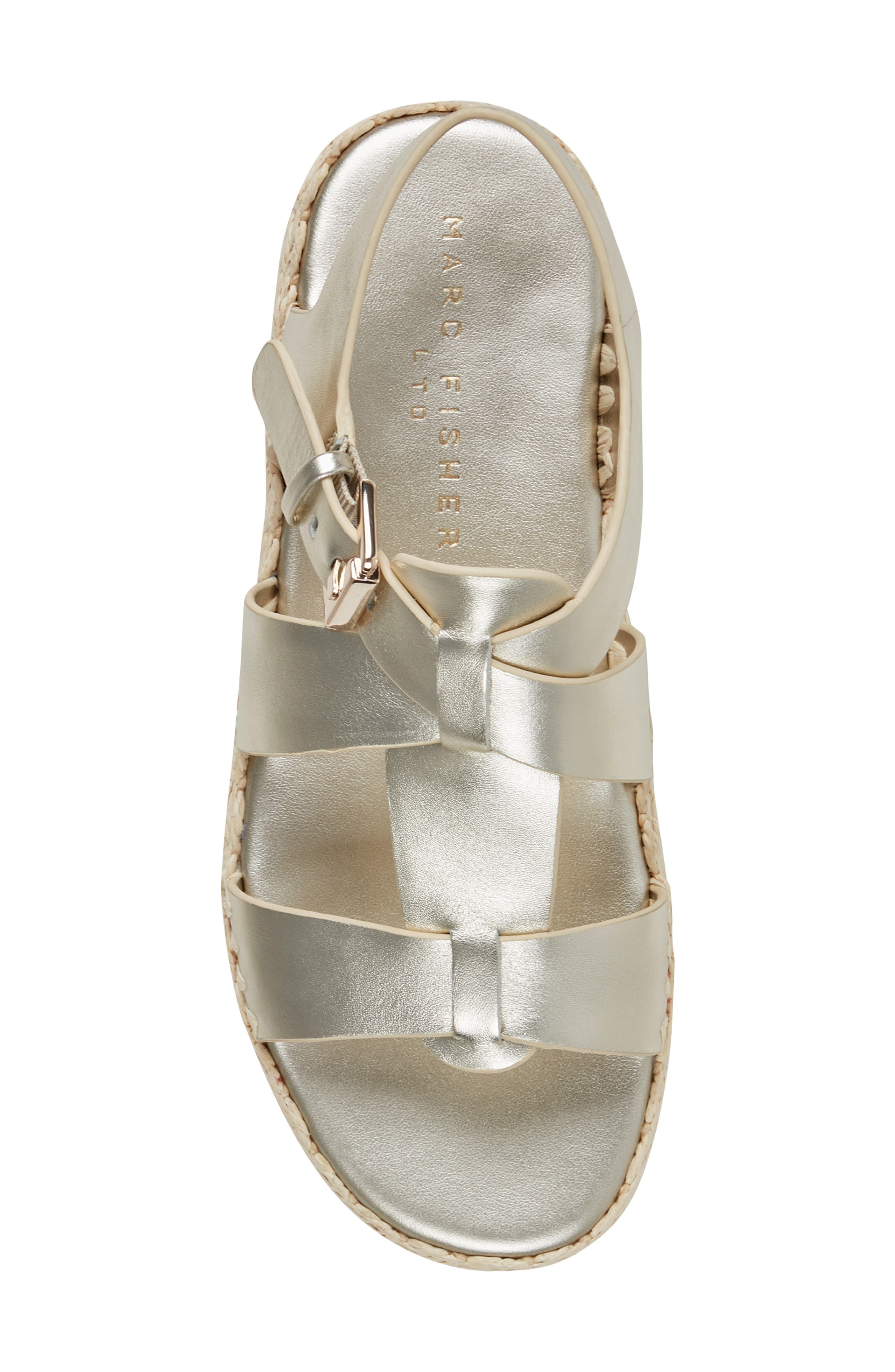 Elissa Platform Sandal, Alternate, color, GOLD