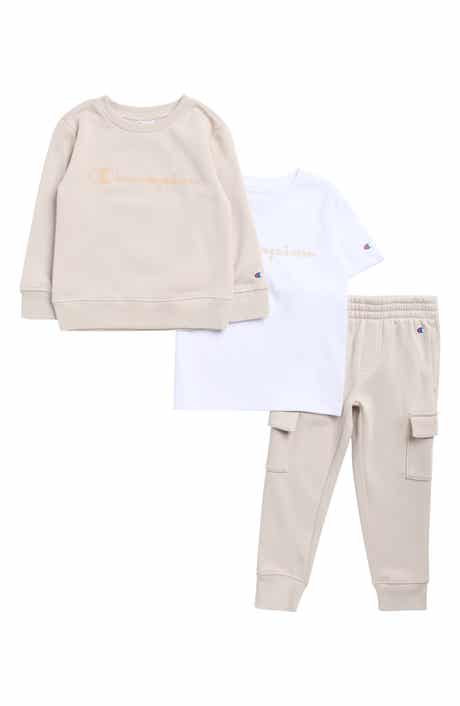 Kids' 3-Piece Crewneck and Cargo Joggers Set