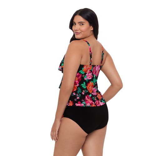 Trimshaper Lena 4 Tier Ruffle Tankini Swim Top