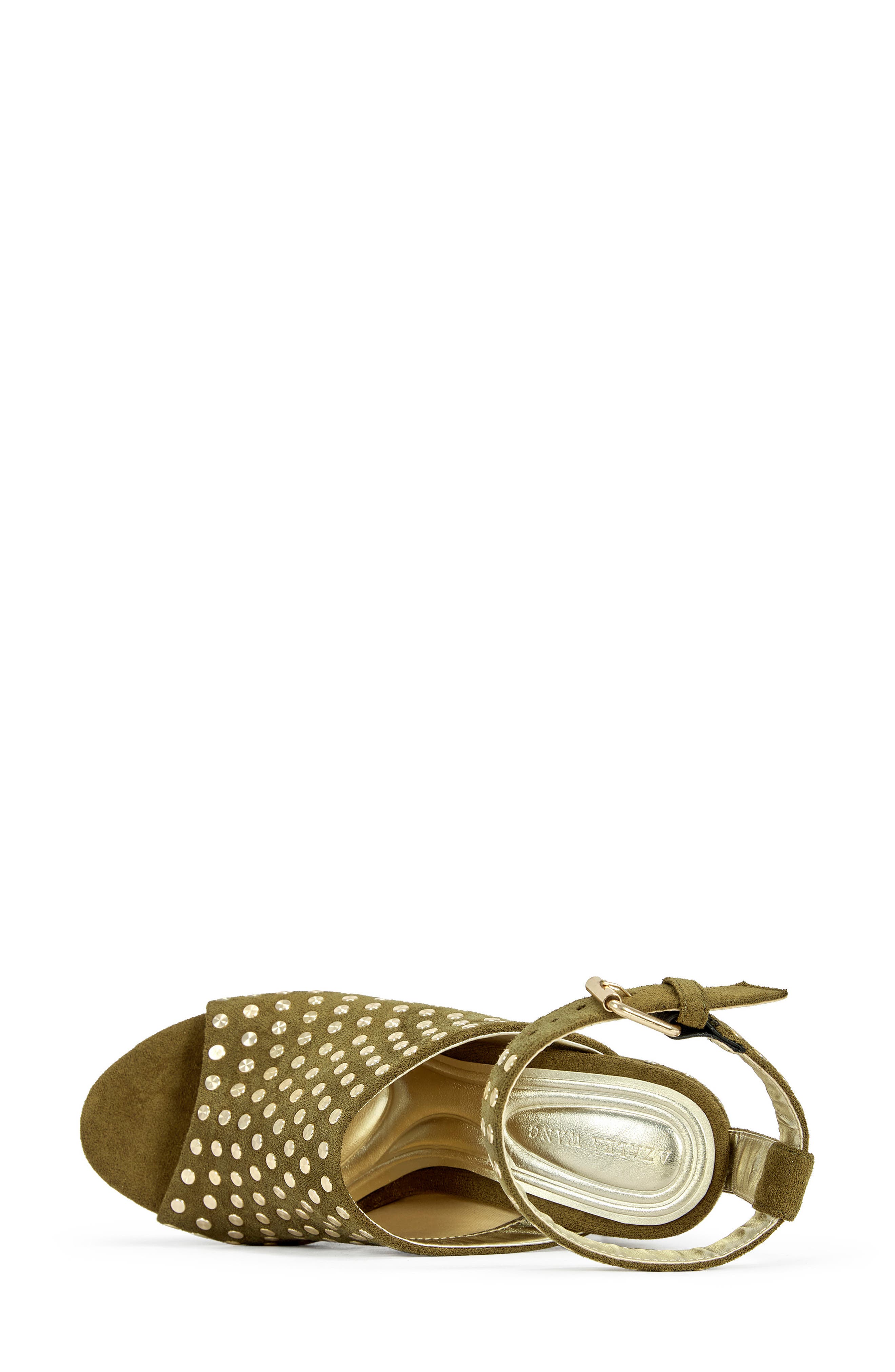 Mirova Studded Wedge Sandal, Alternate, color, OLIVE