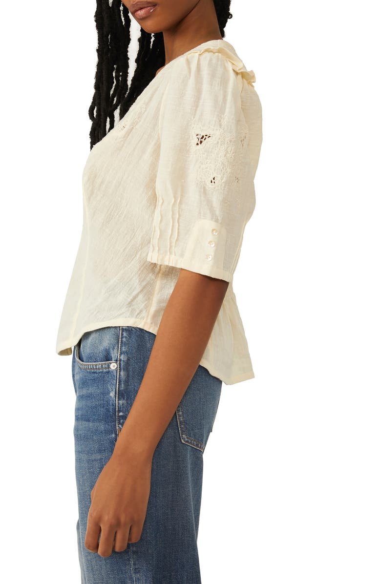 Free People Laurie Embroidered Blouse, Alternate, color,