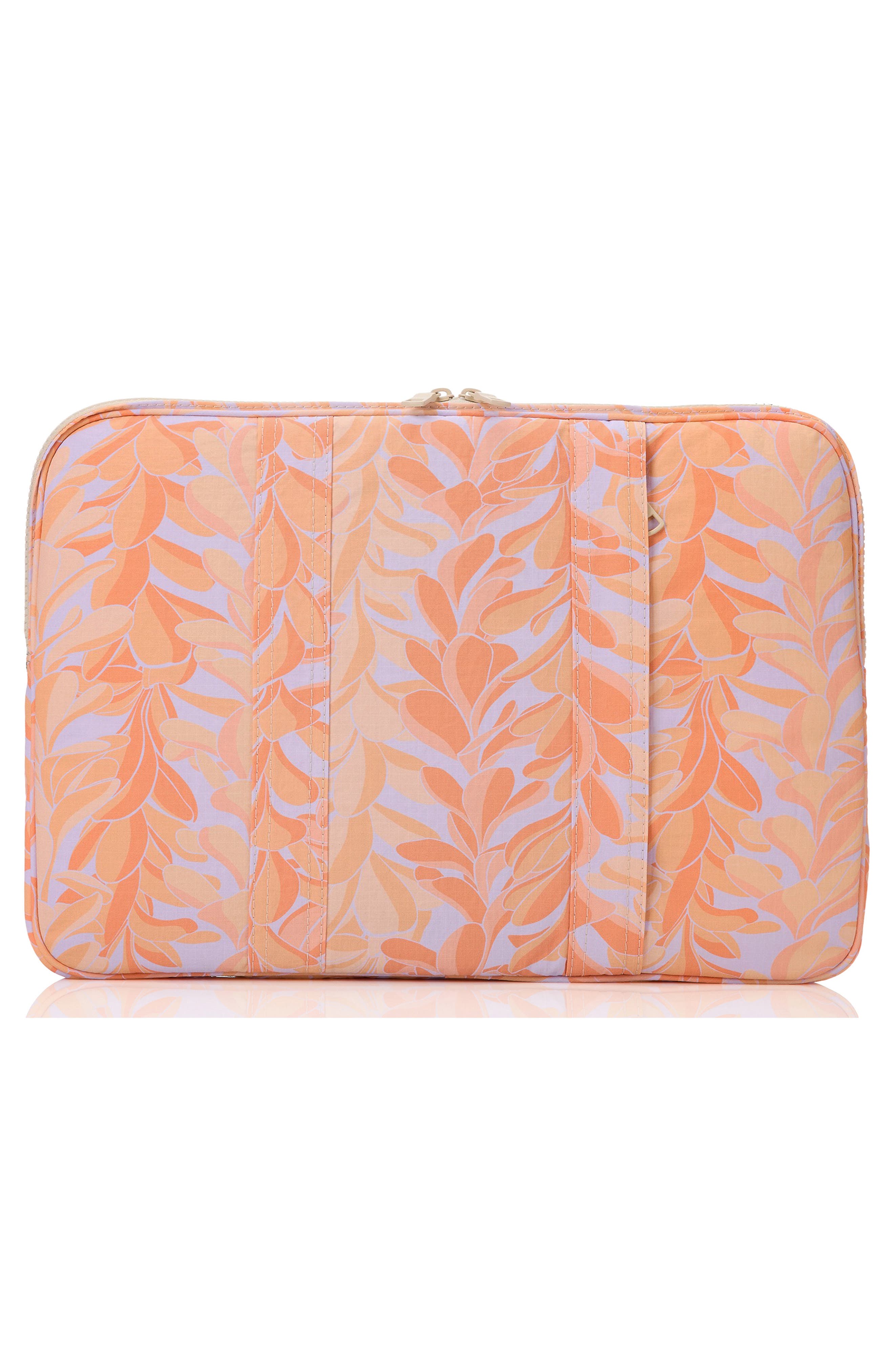 Aloha Collection Lei Stand Nylon Laptop Case, Alternate, color, Peachy