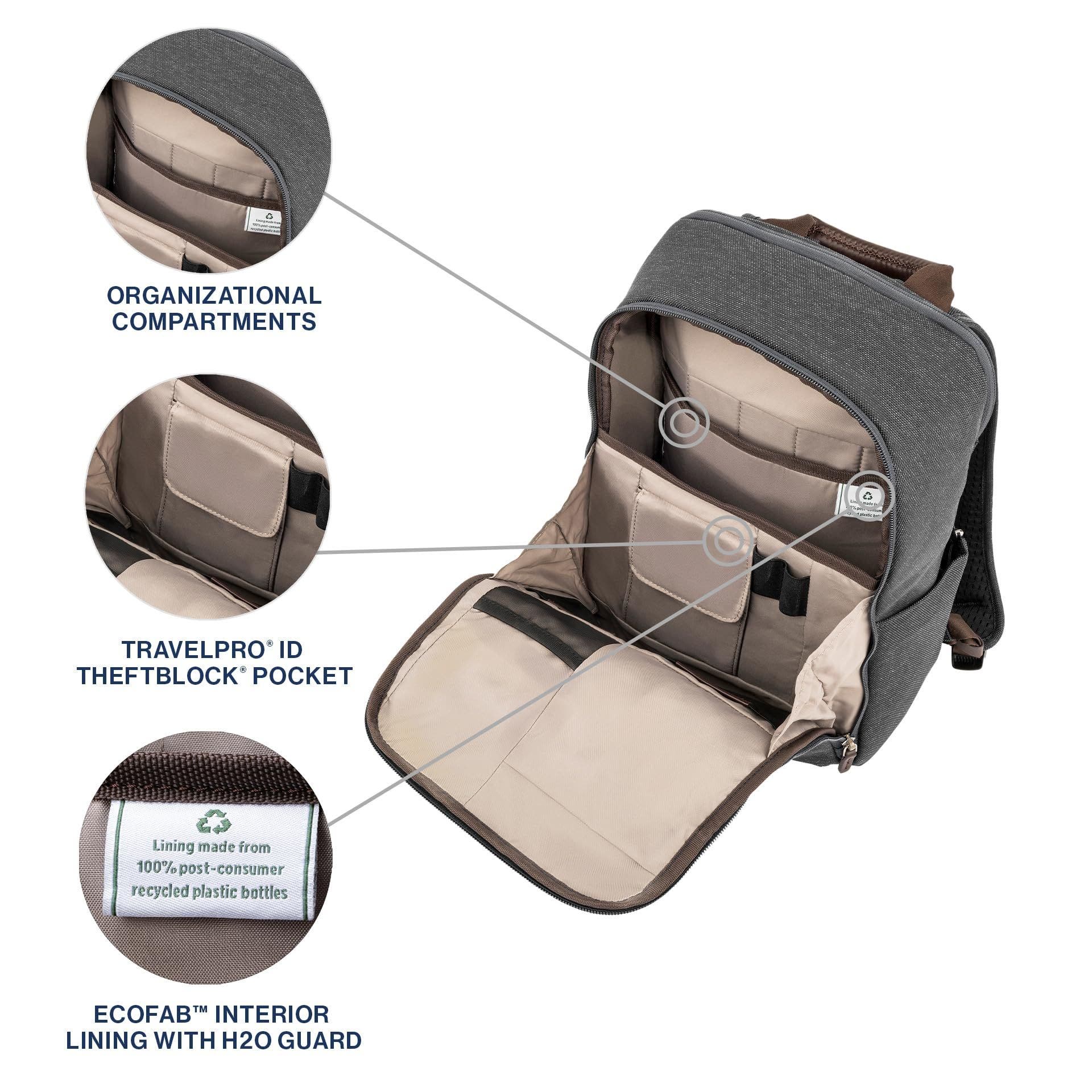 Platinum Elite Laptop Travel Backpack, Alternate, color, Vintage Grey