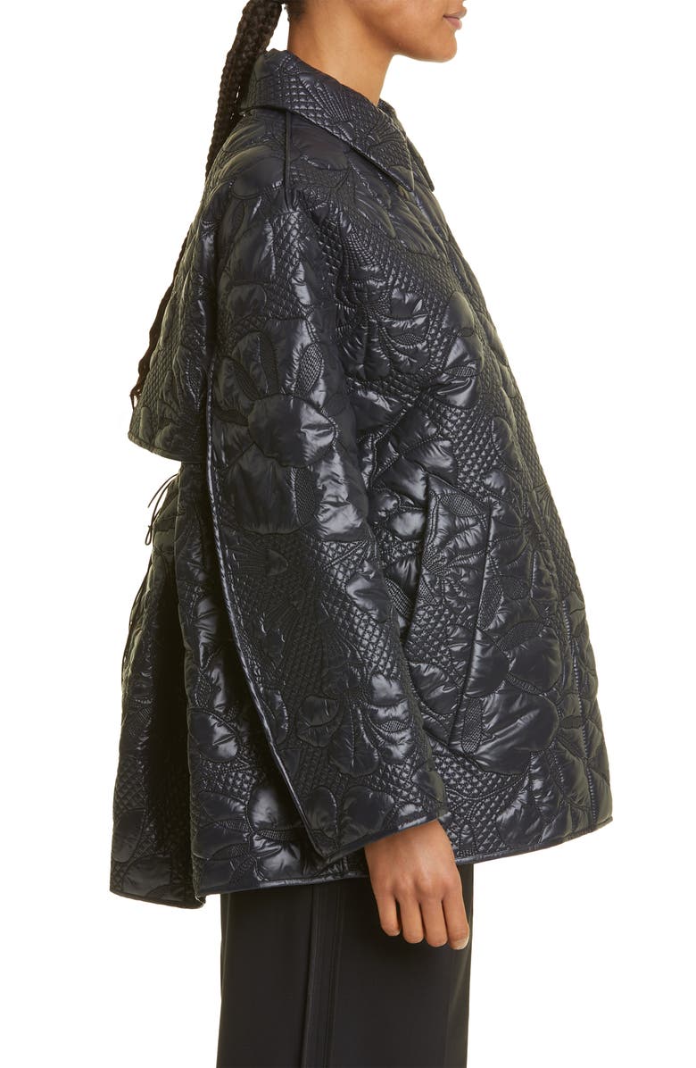 Cecilie Bahnsen Sika Cutout Back Quilted Jacket, Alternate, color, 