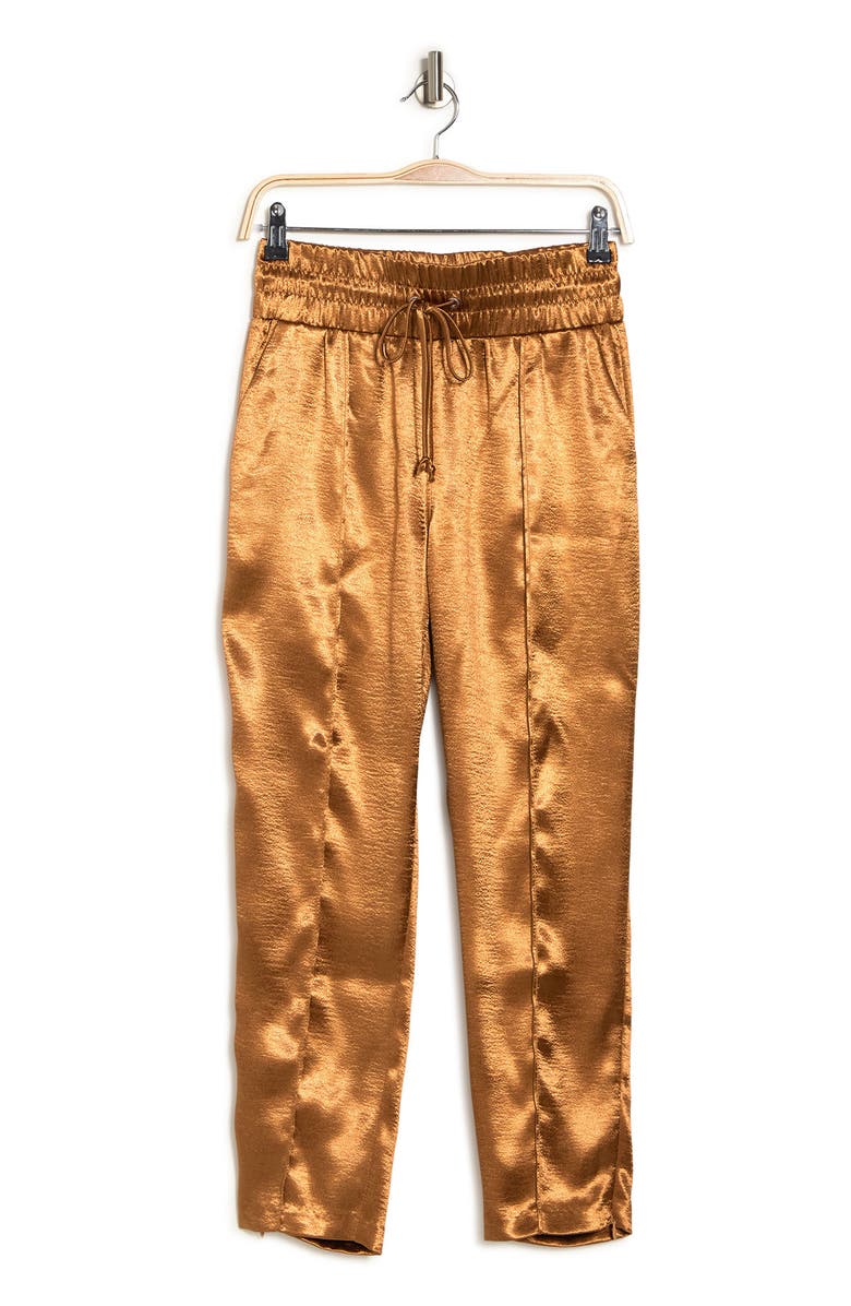 Cinq à Sept Adalie Hammered Satin Drawstring Pants, Alternate, color,