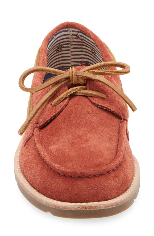 Sperry Top-sider® Sperry Authentic Original™ 2-eye Lugged Boat Shoe In Burnt Red Leather Suede