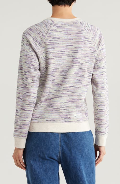 Marine Layer Reversible Space Dye Raglan Sleeve Top In Navy Space Dye