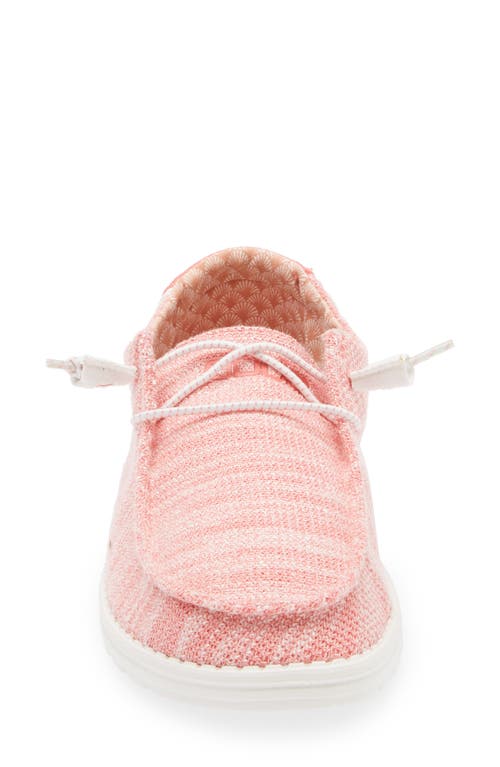 Hey Dude Wendy Stretch Slip-on Moc Toe Shoe In Coral Pearl