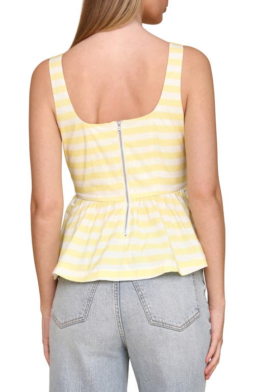 Avec Les Filles Stripe Corset Peplum Tank