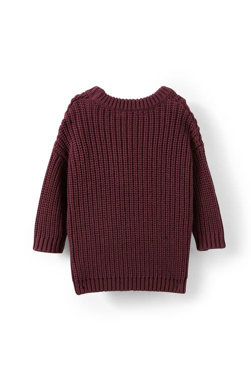 Cotton On Kids Connor Crew Neck Jumper In Burgundy