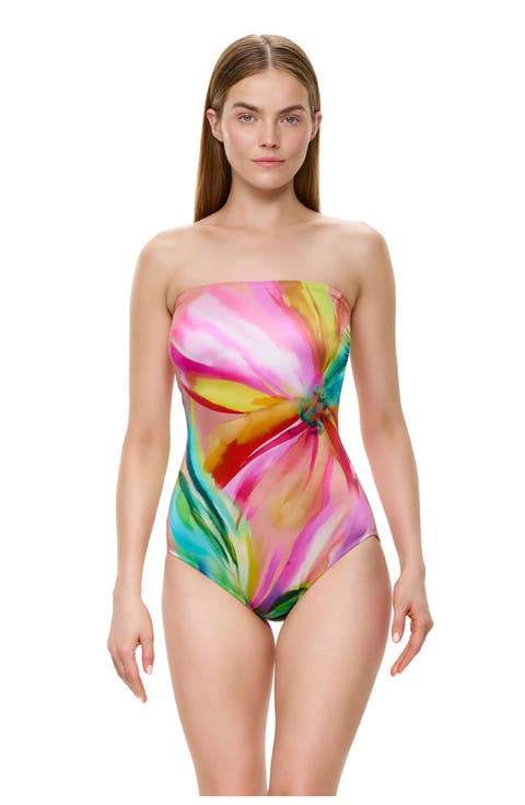 Floral Rhythm Bandeau One Piece