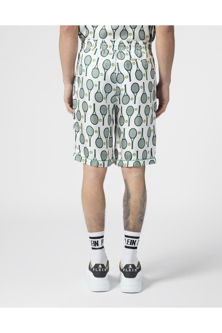 Silk Drawstring Shorts Tennis Men, Alternate, color, white
