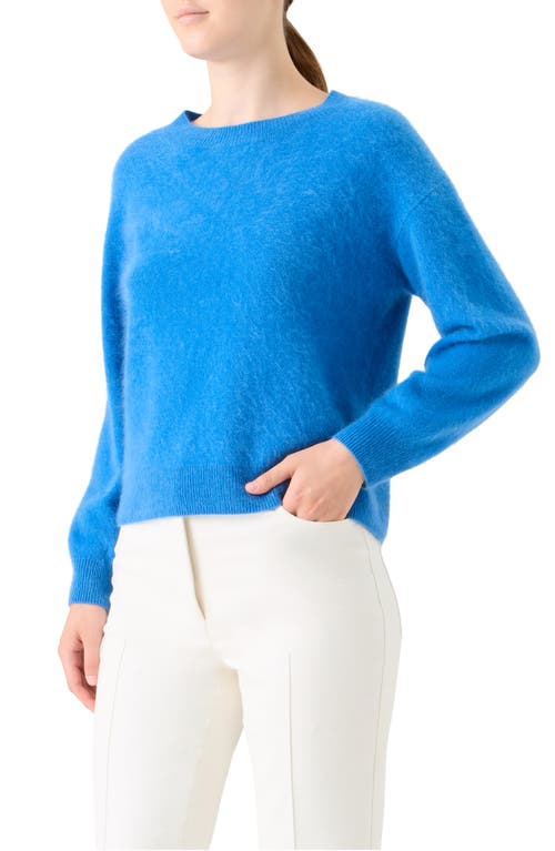 Akris Cloud Brushed Cashmere Sweater In Blue