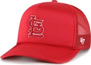 '47 Men's '47 Red St. Louis Cardinals Foam Logo Trucker Adjustable Hat