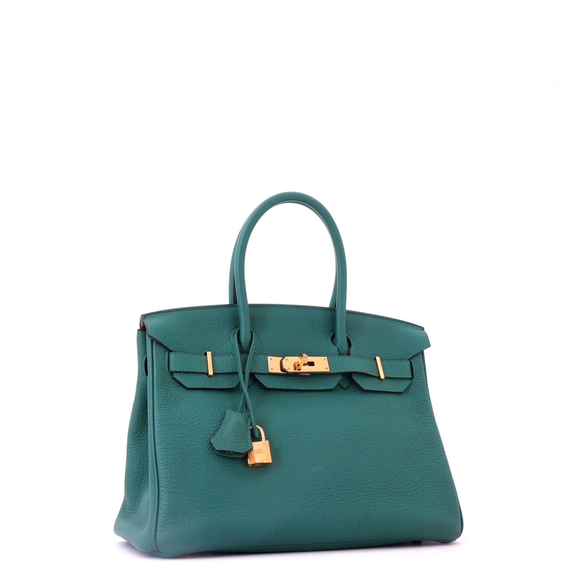 Birkin Handbag Green Togo with Gold Hardware 30, Alternate, color, Green
