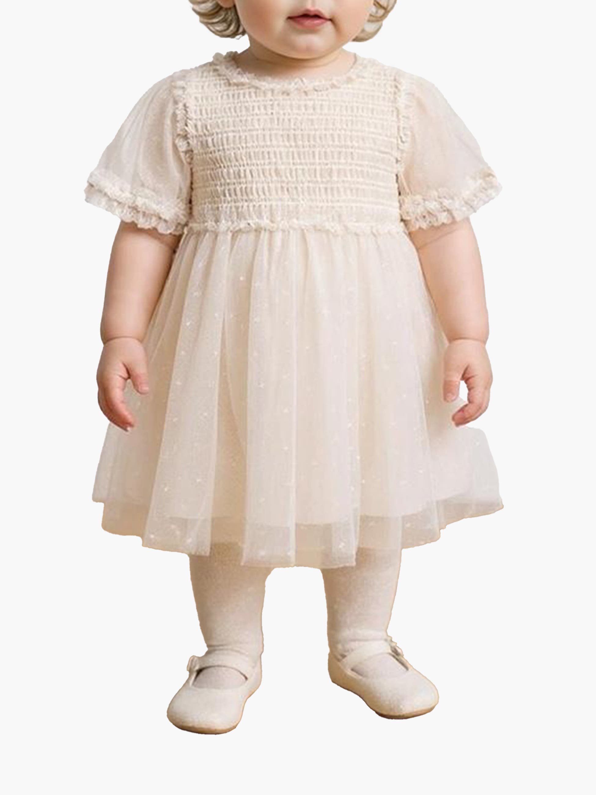 Needle & Thread Giselle Baby Dress In White