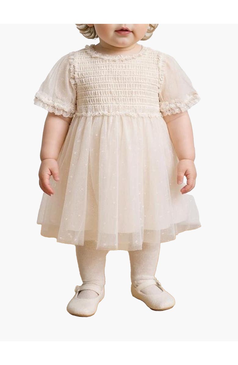 Needle & Thread Giselle Baby Dress, Main, color, Cream