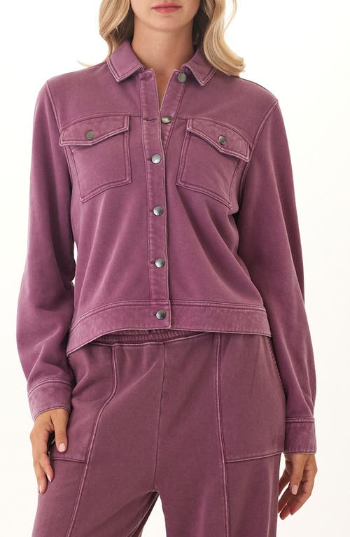 Threads 4 Thought Abbey Mineral Wash Organic Cotton Blend Shirt In Purple