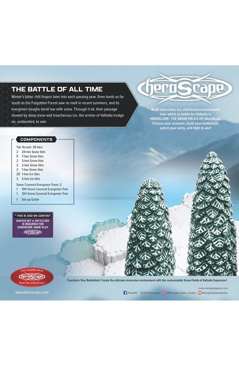 Renegade Games Snow Fields of Valhalla Terrain Expansion, Alternate, color, Multicolored