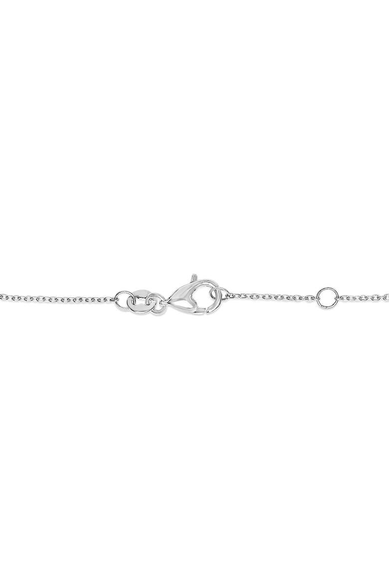 14K White Gold Alternating Blue Sapphire and Diamond Bezel Station Chain Bracelet, Alternate, color, White