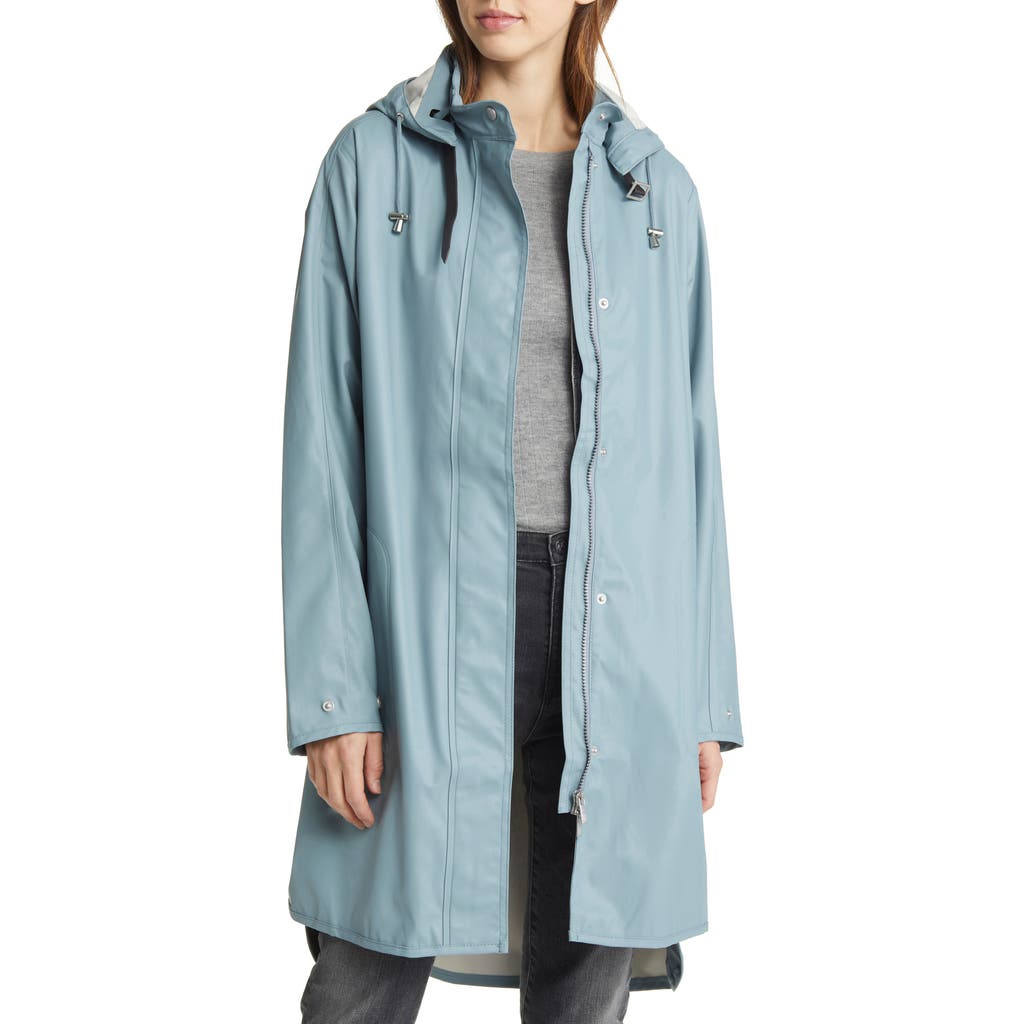 Ilse Jacobsen Hooded Raincoat in Blue Cloud  product