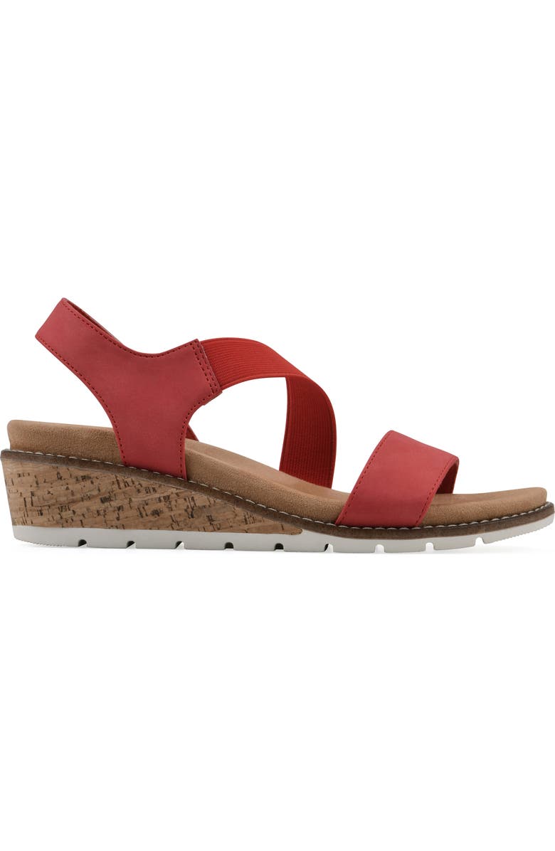 CLIFFS BY WHITE MOUNTAIN Tinnley Wedge Sandal, Alternate, color, Red Nubuck