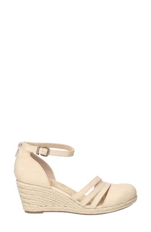 EASY STREET EASY STREET DAYTONA ANKLE STRAP ESPADRILLE PLATFORM WEDGE
