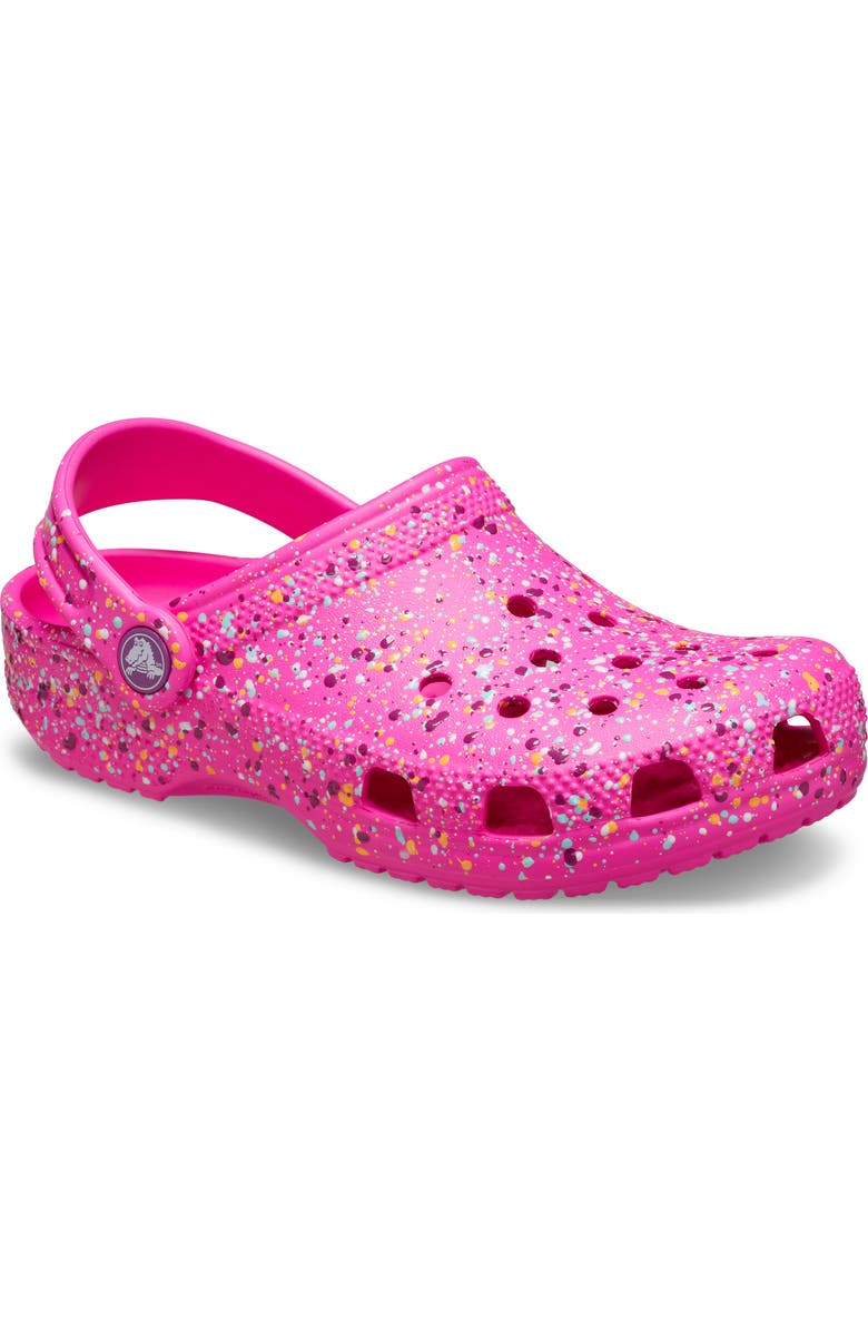 CROCS Kids' Classic Paint Splatter Clog, Main, color, Pink Crush/Multi