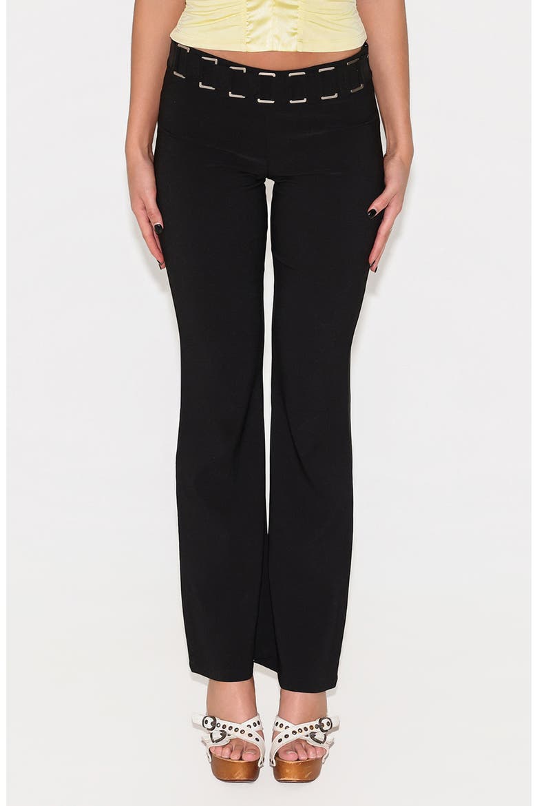 Jetta Low Rise Flared Pants, Main, color, BLACK